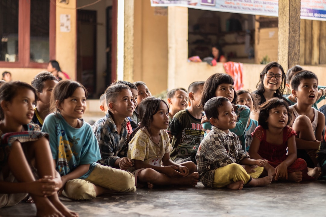Children in classroom studying